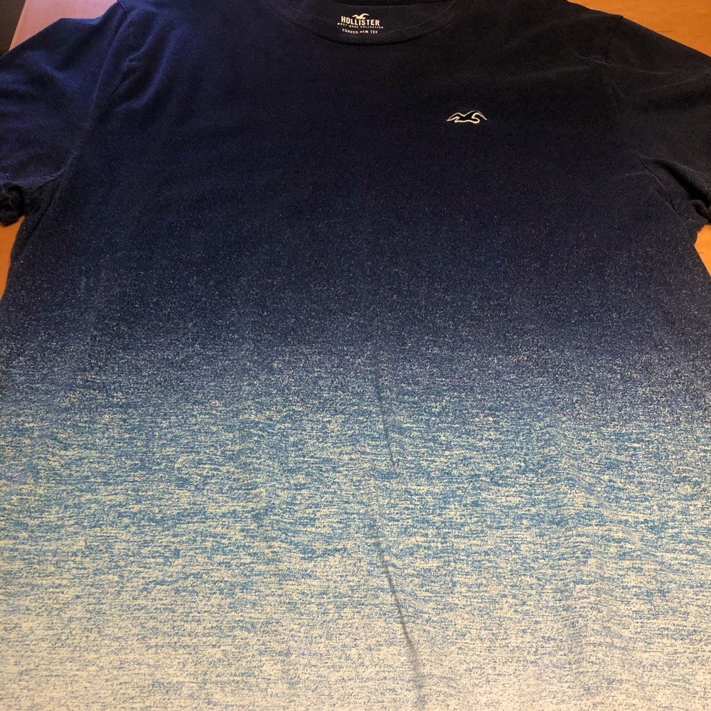 Men’s Hollister Short Sleeve Blue/Teal/Cream Fade Tee